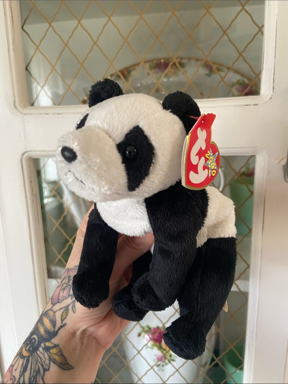 Ty 2000s Panda “China” Beanie Baby Collectible Cute Kids 90s Toy Nostalgia